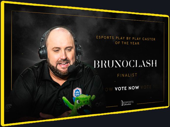 Indicado ao Esports Awards como Play-by-Play Caster of the Year